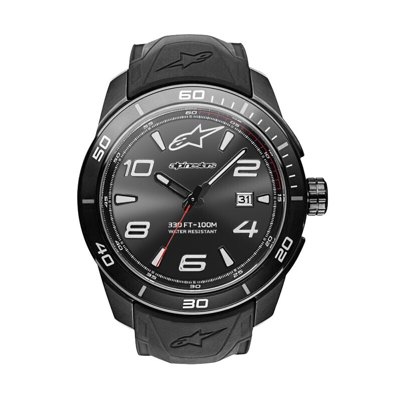 바이스모토,Alpinestars Tech Watch 3H Steel Silicon ST – Black/Steel (알파인스타스 쓰리 에이치 실리콘 스틸 워치) 1036-96007