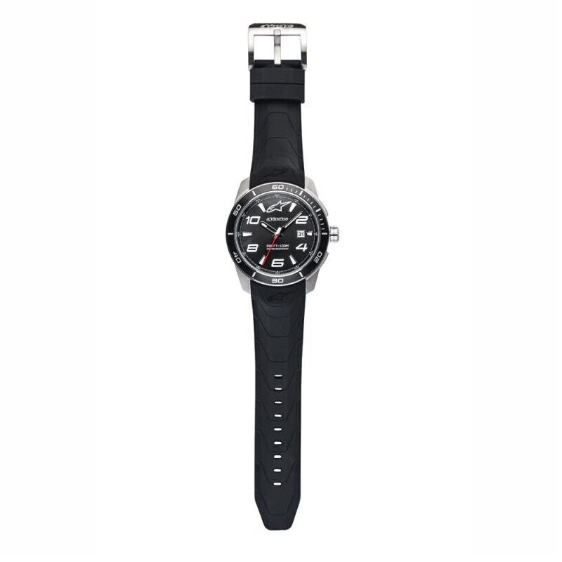 바이스모토,Alpinestars Tech Watch 3H Steel Silicon ST – Black/Steel (알파인스타스 쓰리 에이치 실리콘 스틸 워치) 1036-96007